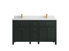 Sonoma 60 in W x 22 in D Free Standing Reeded Double Sink Bathroom Vanity - photo 25