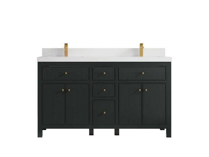 Sonoma 60 in W x 22 in D Free Standing Reeded Double Sink Bathroom Vanity - photo 25