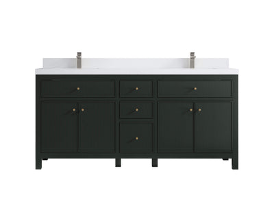Sonoma 72 in W x 22 in D Free Standing Reeded Double Sink Bathroom Vanity