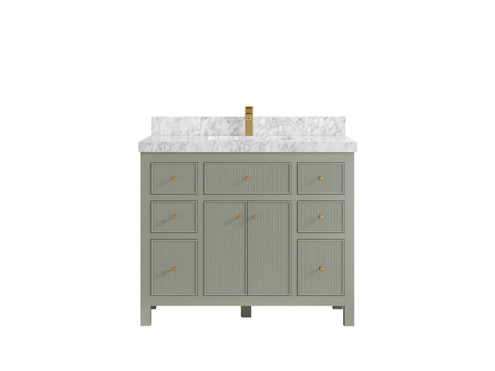Sonoma 42 in W x 22 in D Free Standing Reeded Single Sink Bathroom Vanity - photo 13