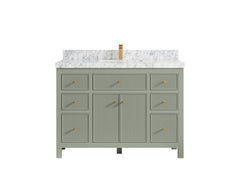 Sonoma 48 in W x 22 in D Free Standing Reeded Single Sink Bathroom Vanity - photo 13