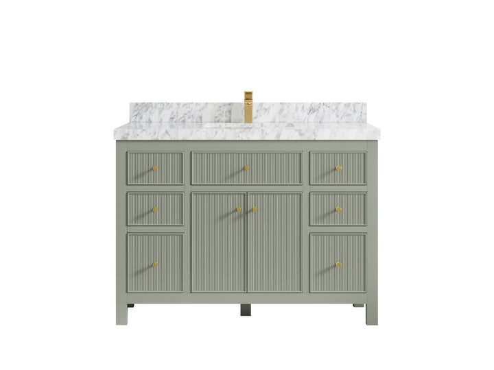 Sonoma 48 in W x 22 in D Free Standing Reeded Single Sink Bathroom Vanity - photo 13