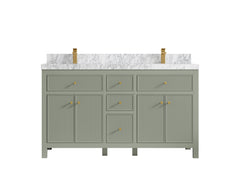 Sonoma 60 in W x 22 in D Free Standing Reeded Double Sink Bathroom Vanity - photo 13
