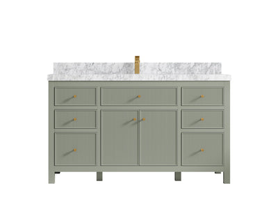 Sonoma 60 in W x 22 in D Free Standing Reeded Single Sink Bathroom Vanity