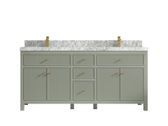 Sonoma 72 in W x 22 in D Free Standing Reeded Double Sink Bathroom Vanity - photo 18