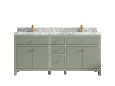 Sonoma 72 in W x 22 in D Free Standing Reeded Double Sink Bathroom Vanity