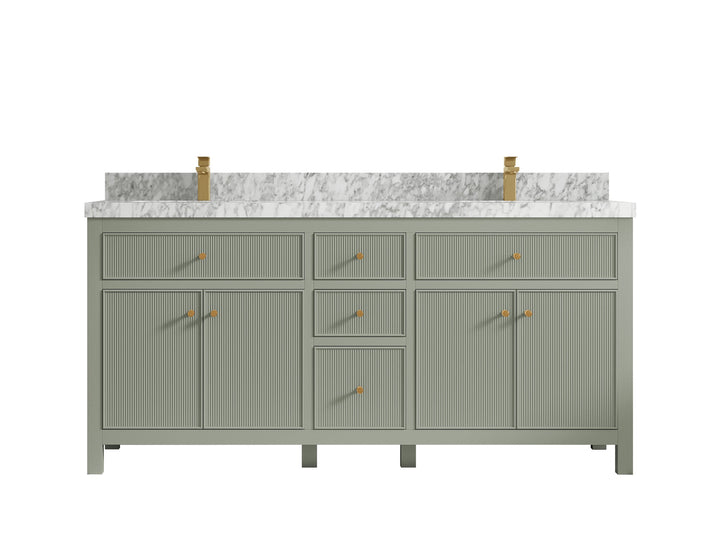 Sonoma 72 in W x 22 in D Free Standing Reeded Double Sink Bathroom Vanity - photo 18