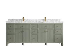 Sonoma 84 in W x 22 in D Free Standing Reeded Double Sink Bathroom Vanity - photo 18