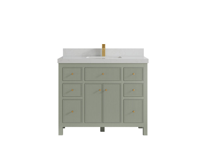 Sonoma 42 in W x 22 in D Free Standing Reeded Single Sink Bathroom Vanity - photo 14