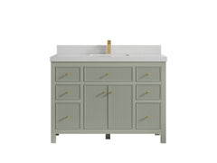 Sonoma 48 in W x 22 in D Free Standing Reeded Single Sink Bathroom Vanity - photo 14