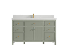 Sonoma 60 in W x 22 in D Free Standing Reeded Single Sink Bathroom Vanity - photo 14