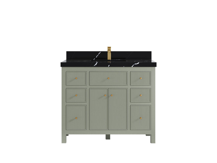 Sonoma 42 in W x 22 in D Free Standing Reeded Single Sink Bathroom Vanity - photo 8