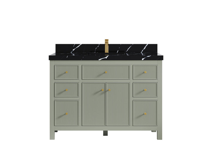 Sonoma 48 in W x 22 in D Free Standing Reeded Single Sink Bathroom Vanity - photo 8