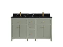 Sonoma 60 in W x 22 in D Free Standing Reeded Double Sink Bathroom Vanity - photo 8
