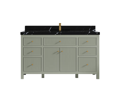 Sonoma 60 in W x 22 in D Free Standing Reeded Single Sink Bathroom Vanity