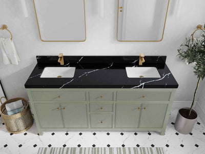 Sonoma 72 in W x 22 in D Free Standing Reeded Double Sink Bathroom Vanity