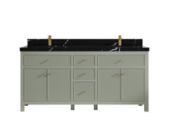Sonoma 72 in W x 22 in D Free Standing Reeded Double Sink Bathroom Vanity - photo 13