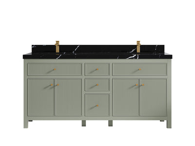Sonoma 72 in W x 22 in D Free Standing Reeded Double Sink Bathroom Vanity