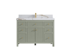 Sonoma 48 in W x 22 in D Free Standing Reeded Single Sink Bathroom Vanity - photo 9