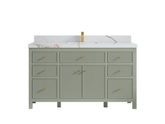 Sonoma 60 in W x 22 in D Free Standing Reeded Single Sink Bathroom Vanity - photo 9