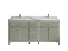 Sonoma 72 in W x 22 in D Free Standing Reeded Double Sink Bathroom Vanity - photo 14