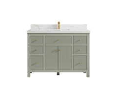 Sonoma 48 in W x 22 in D Free Standing Reeded Single Sink Bathroom Vanity - photo 10