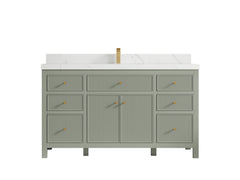 Sonoma 60 in W x 22 in D Free Standing Reeded Single Sink Bathroom Vanity - photo 10