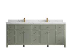 Sonoma 84 in W x 22 in D Free Standing Reeded Double Sink Bathroom Vanity - photo 15