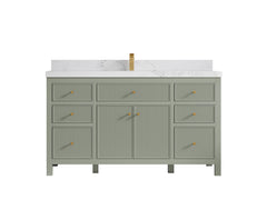 Sonoma 60 in W x 22 in D Free Standing Reeded Single Sink Bathroom Vanity - photo 11