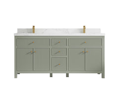 Sonoma 72 in W x 22 in D Free Standing Reeded Double Sink Bathroom Vanity - photo 16