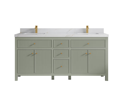 Sonoma 72 in W x 22 in D Free Standing Reeded Double Sink Bathroom Vanity