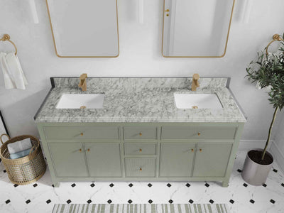 Sonoma 72 in W x 22 in D Free Standing Reeded Double Sink Bathroom Vanity