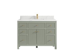 Sonoma 48 in W x 22 in D Free Standing Reeded Single Sink Bathroom Vanity - photo 15
