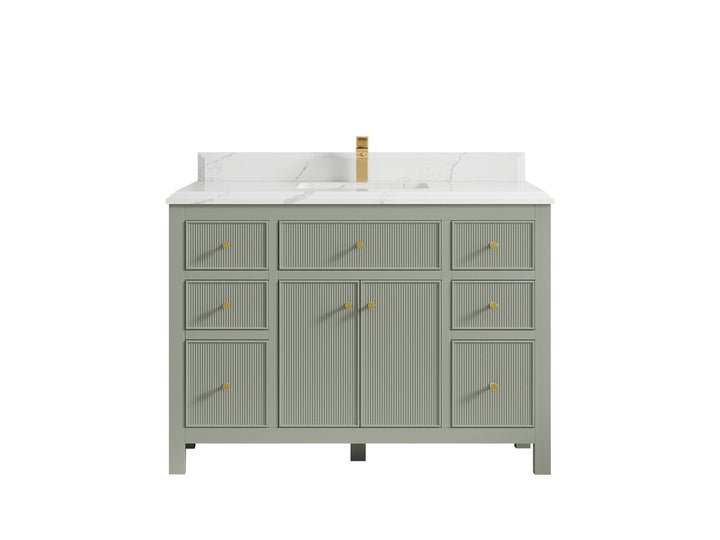 Sonoma 48 in W x 22 in D Free Standing Reeded Single Sink Bathroom Vanity - photo 15