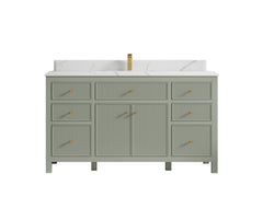 Sonoma 60 in W x 22 in D Free Standing Reeded Single Sink Bathroom Vanity - photo 15