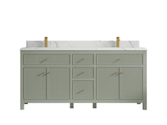 Sonoma 72 in W x 22 in D Free Standing Reeded Double Sink Bathroom Vanity - photo 20