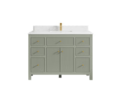 Sonoma 48 in W x 22 in D Free Standing Reeded Single Sink Bathroom Vanity - photo 16