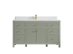 Sonoma 60 in W x 22 in D Free Standing Reeded Single Sink Bathroom Vanity - photo 16
