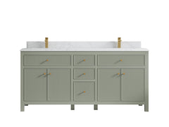 Sonoma 72 in W x 22 in D Free Standing Reeded Double Sink Bathroom Vanity - photo 21