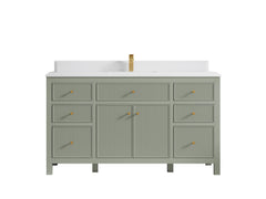 Sonoma 60 in W x 22 in D Free Standing Reeded Single Sink Bathroom Vanity - photo 17
