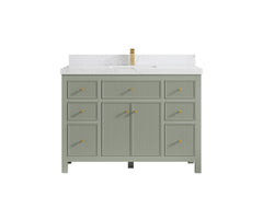 Sonoma 48 in W x 22 in D Free Standing Reeded Single Sink Bathroom Vanity - photo 18