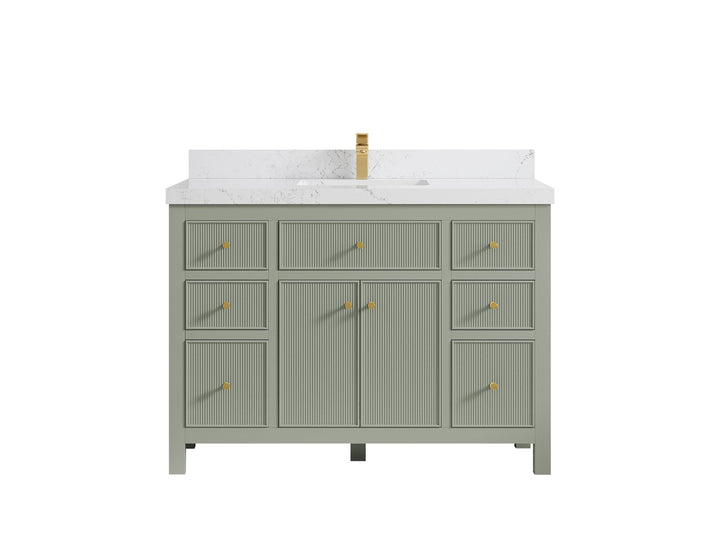 Sonoma 48 in W x 22 in D Free Standing Reeded Single Sink Bathroom Vanity - photo 18