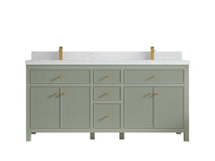 Sonoma 72 in W x 22 in D Free Standing Reeded Double Sink Bathroom Vanity - photo 23