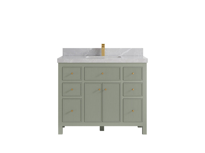 Sonoma 42 in W x 22 in D Free Standing Reeded Single Sink Bathroom Vanity - photo 19