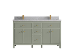 Sonoma 60 in W x 22 in D Free Standing Reeded Double Sink Bathroom Vanity - photo 19