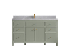 Sonoma 60 in W x 22 in D Free Standing Reeded Single Sink Bathroom Vanity - photo 19