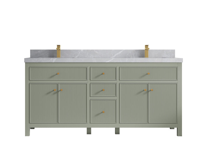 Sonoma 72 in W x 22 in D Free Standing Reeded Double Sink Bathroom Vanity - photo 24