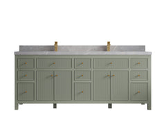 Sonoma 84 in W x 22 in D Free Standing Reeded Double Sink Bathroom Vanity - photo 24