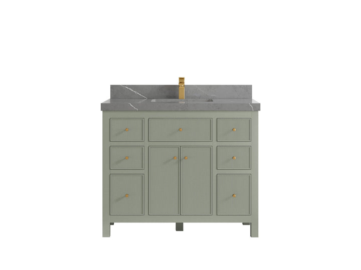 Sonoma 42 in W x 22 in D Free Standing Reeded Single Sink Bathroom Vanity - photo 20
