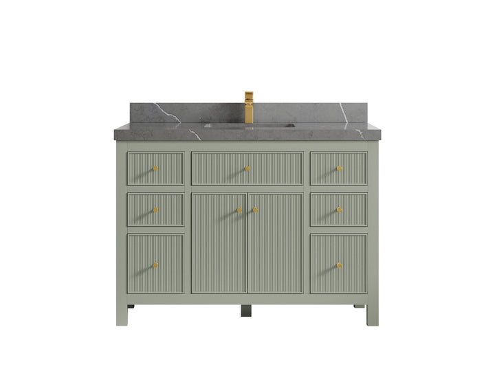 Sonoma 48 in W x 22 in D Free Standing Reeded Single Sink Bathroom Vanity - photo 20